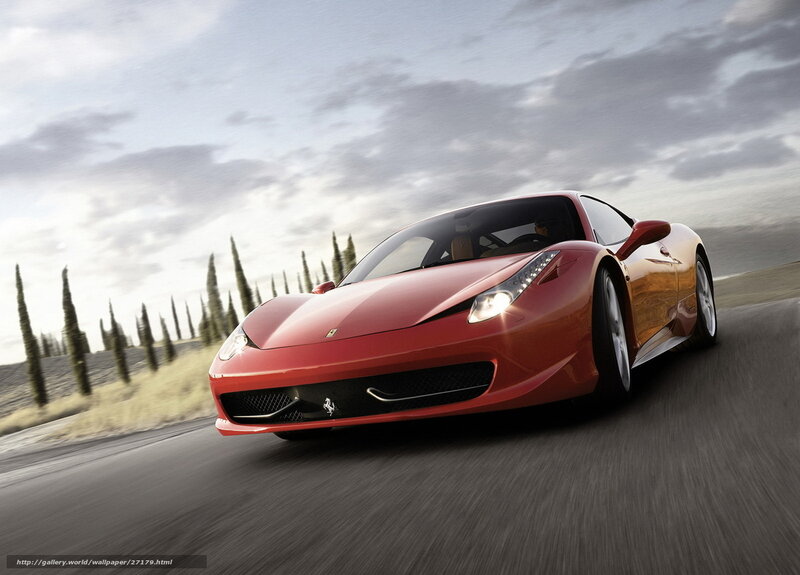Red Ferrari on a winding road