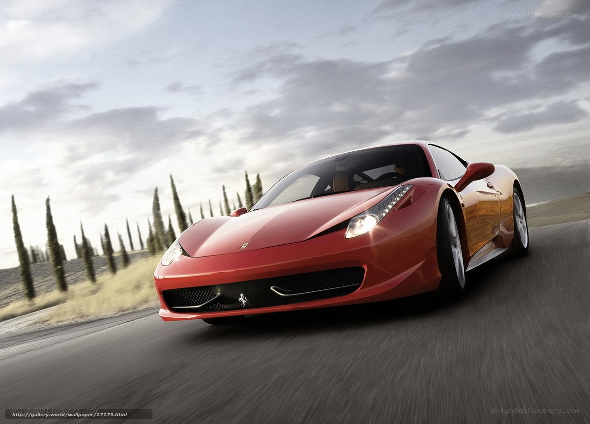 Red Ferrari on a winding road