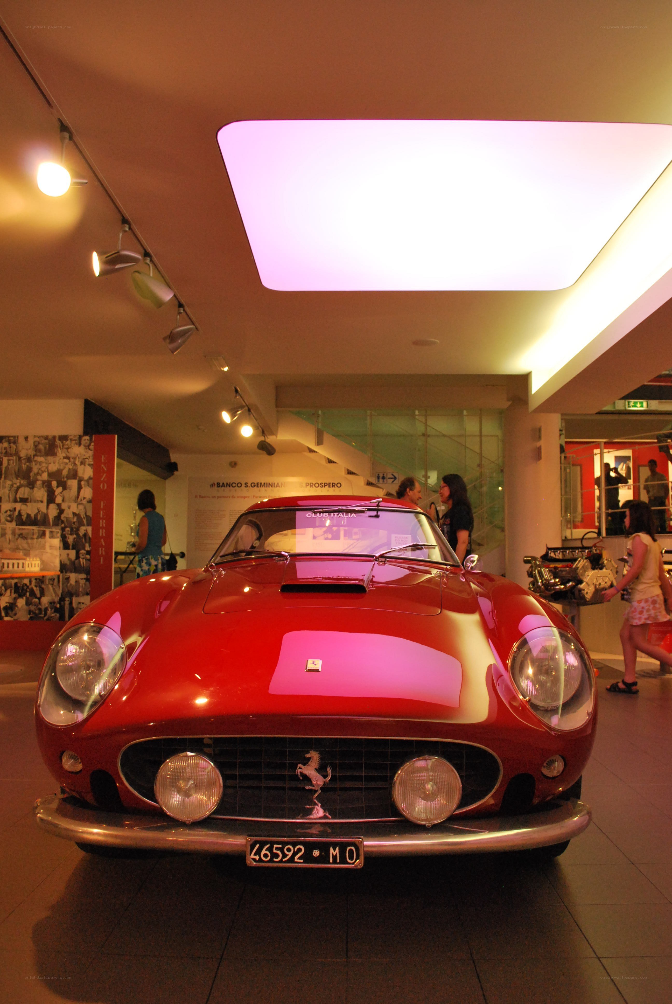 Red Ferrari on display