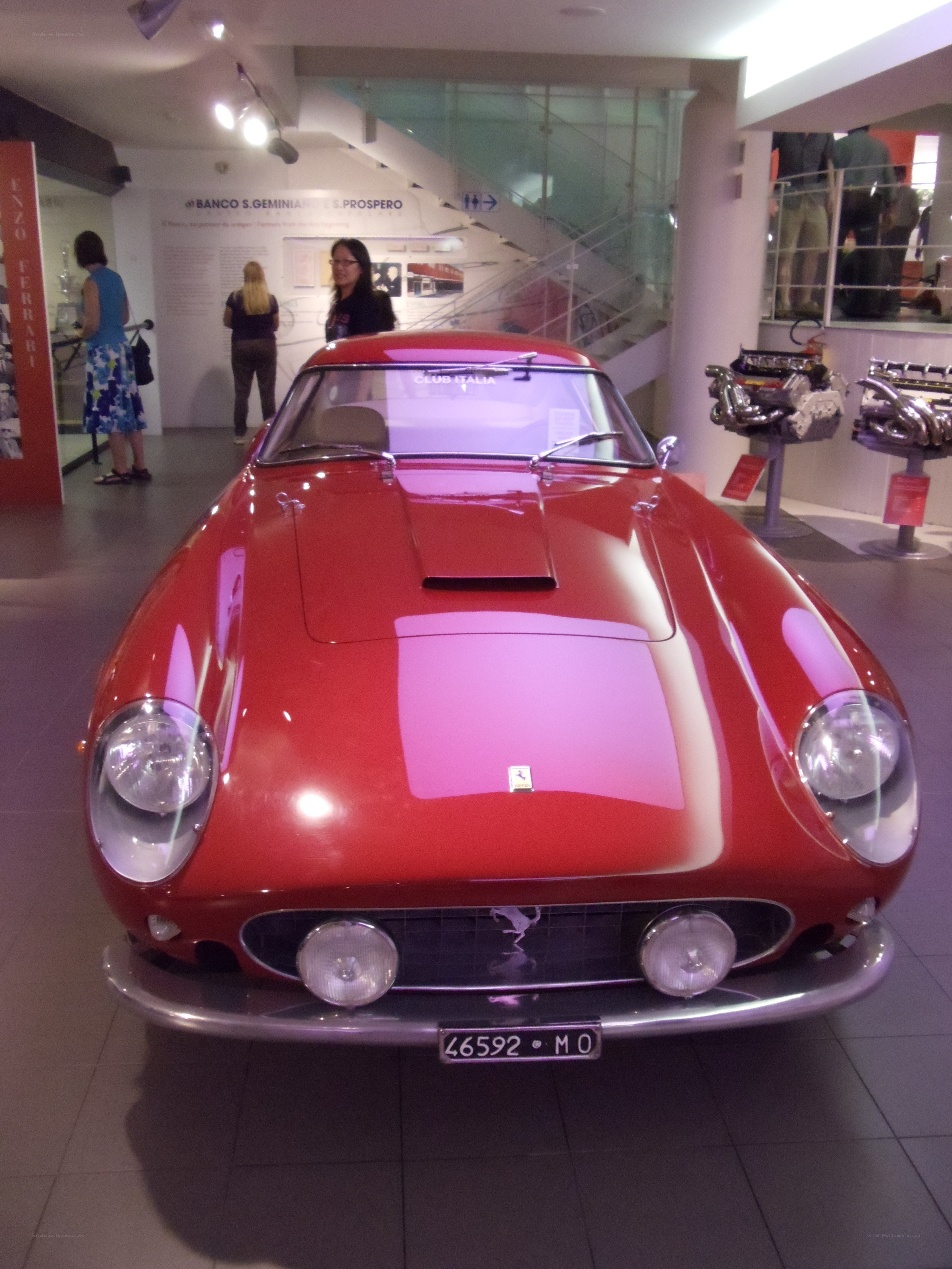 Red Ferrari on display