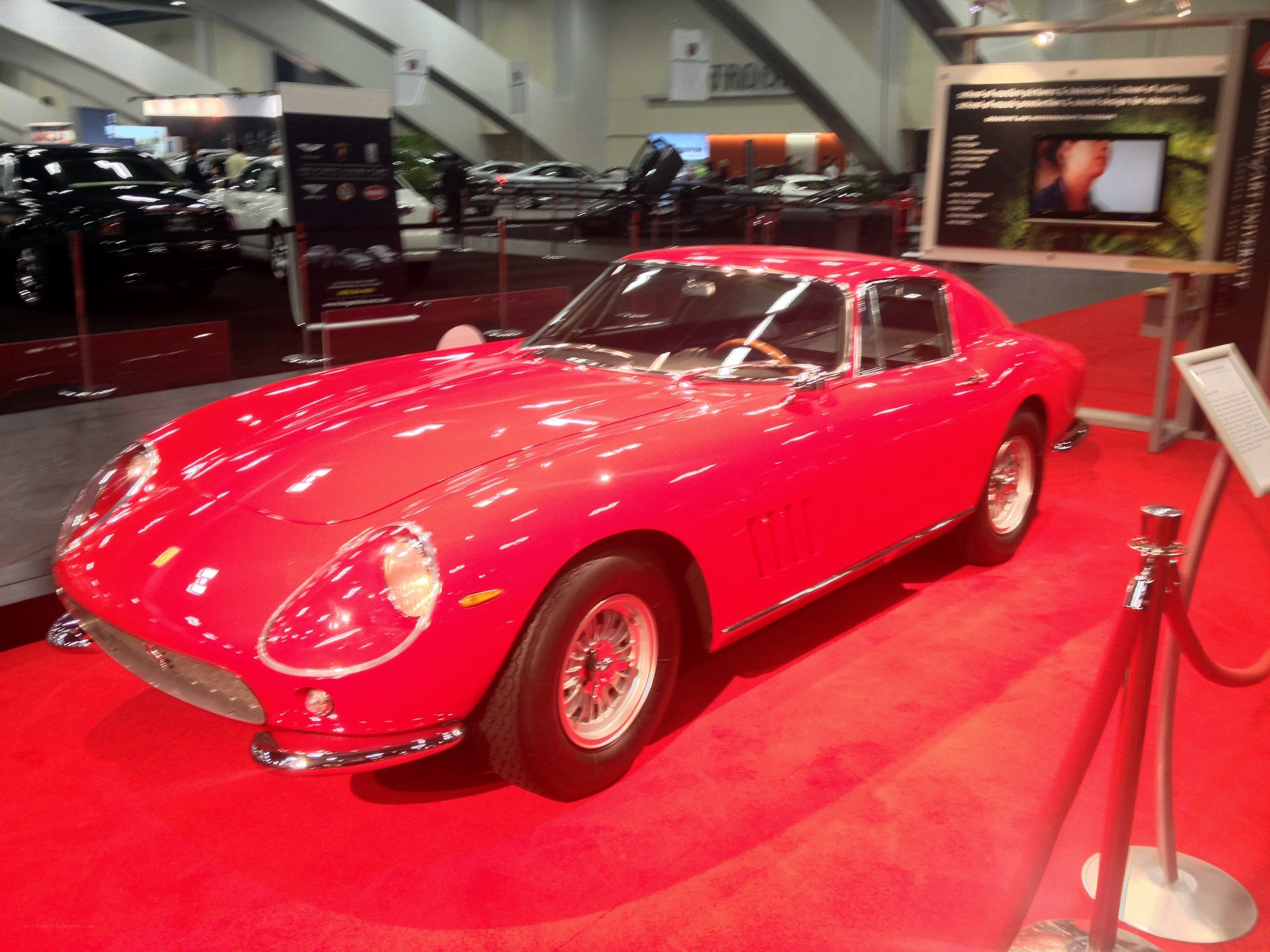Red Ferrari on display