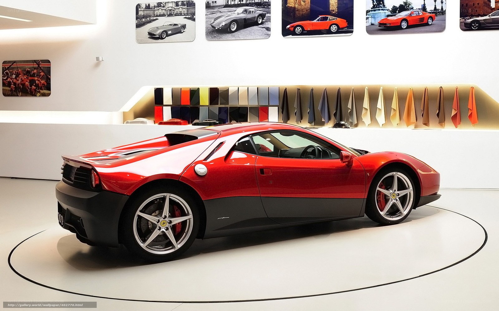 Red Ferrari on display