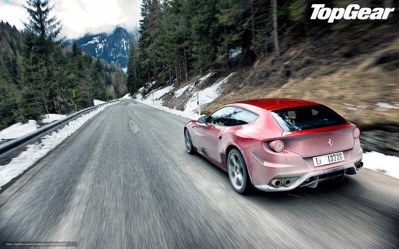 Red Ferrari on Mountain Road — Dynamic