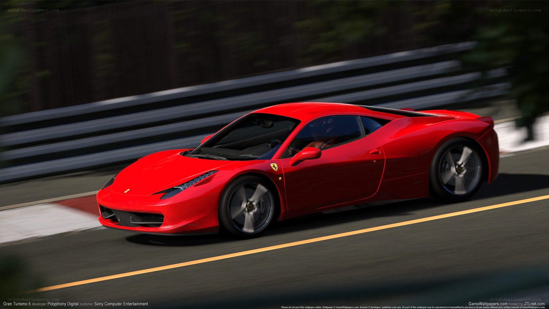 red ferrari on racetrack