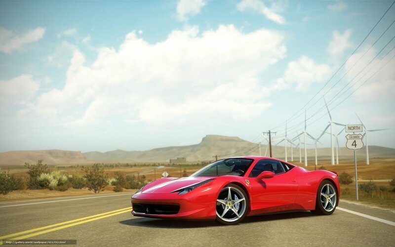 Red Ferrari on Road — Open