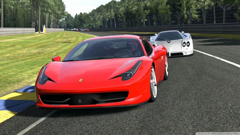 Red Ferrari on Track — Competitive