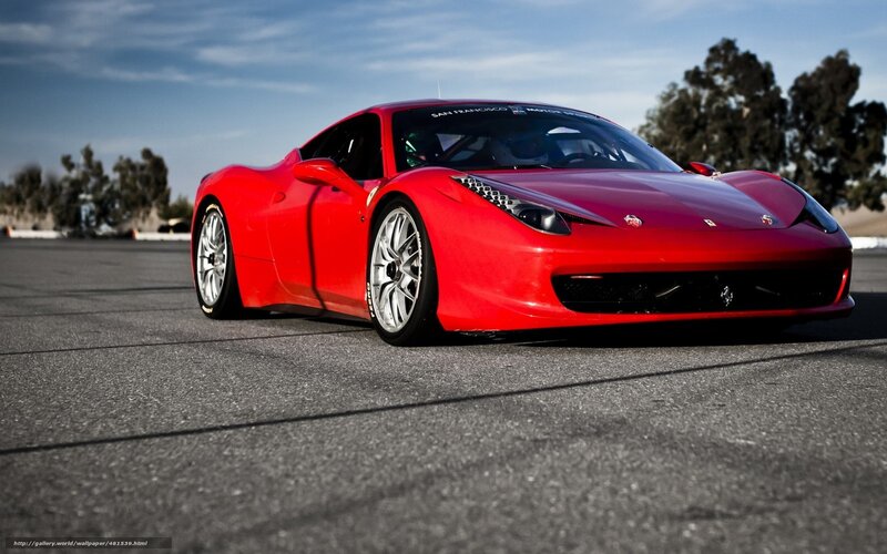 Red Ferrari on Track — Dramatic