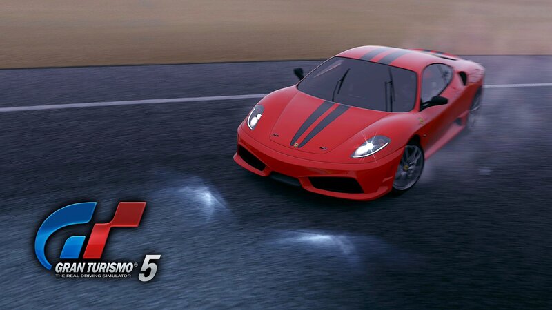 Red Ferrari on Track — Dynamic, 3d Render, Race Car