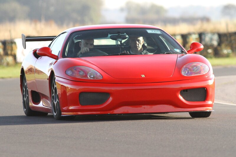 Red Ferrari on Track