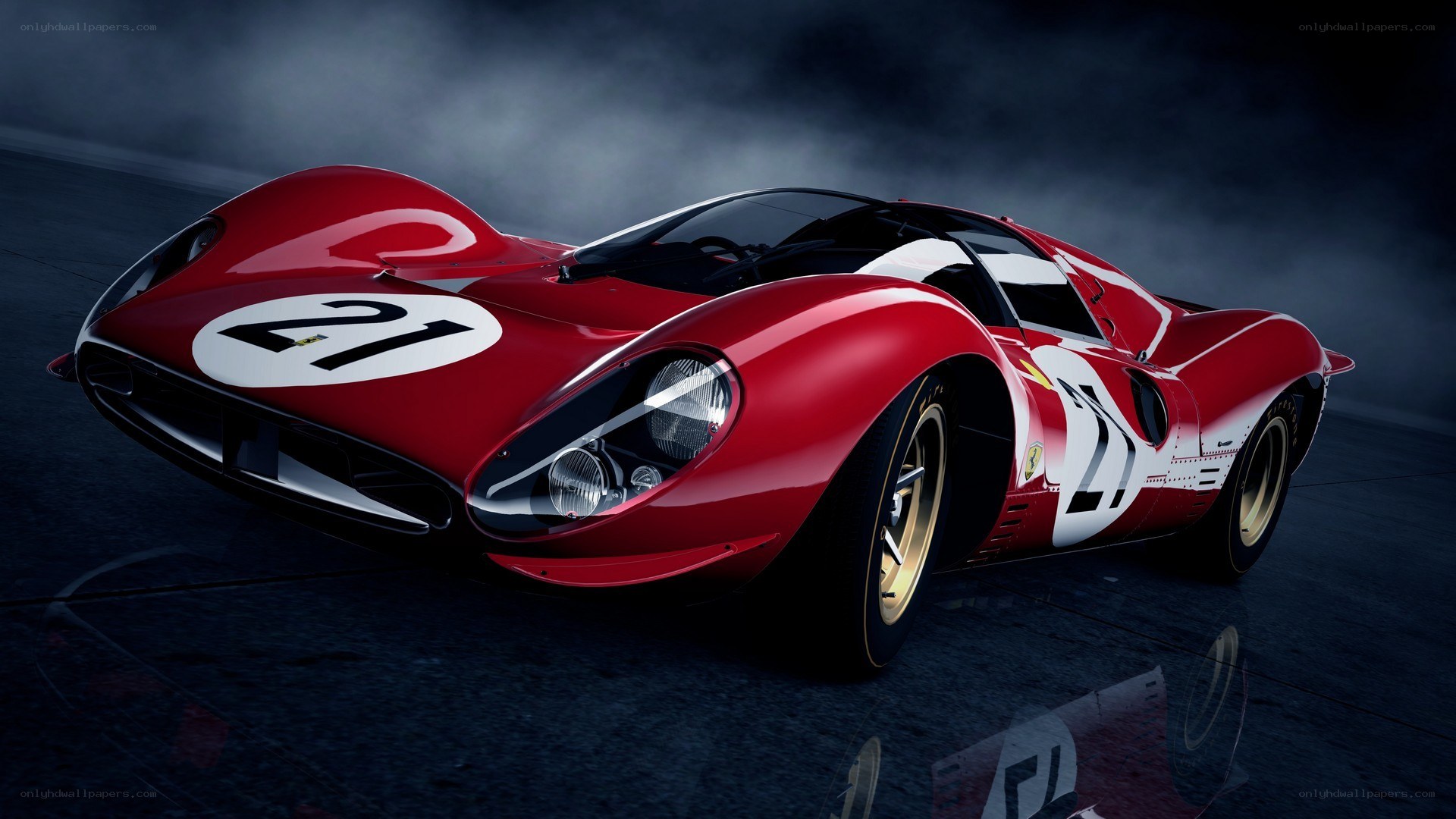 Red Ferrari race car