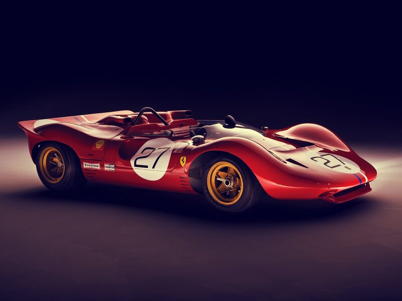 Red Ferrari race car