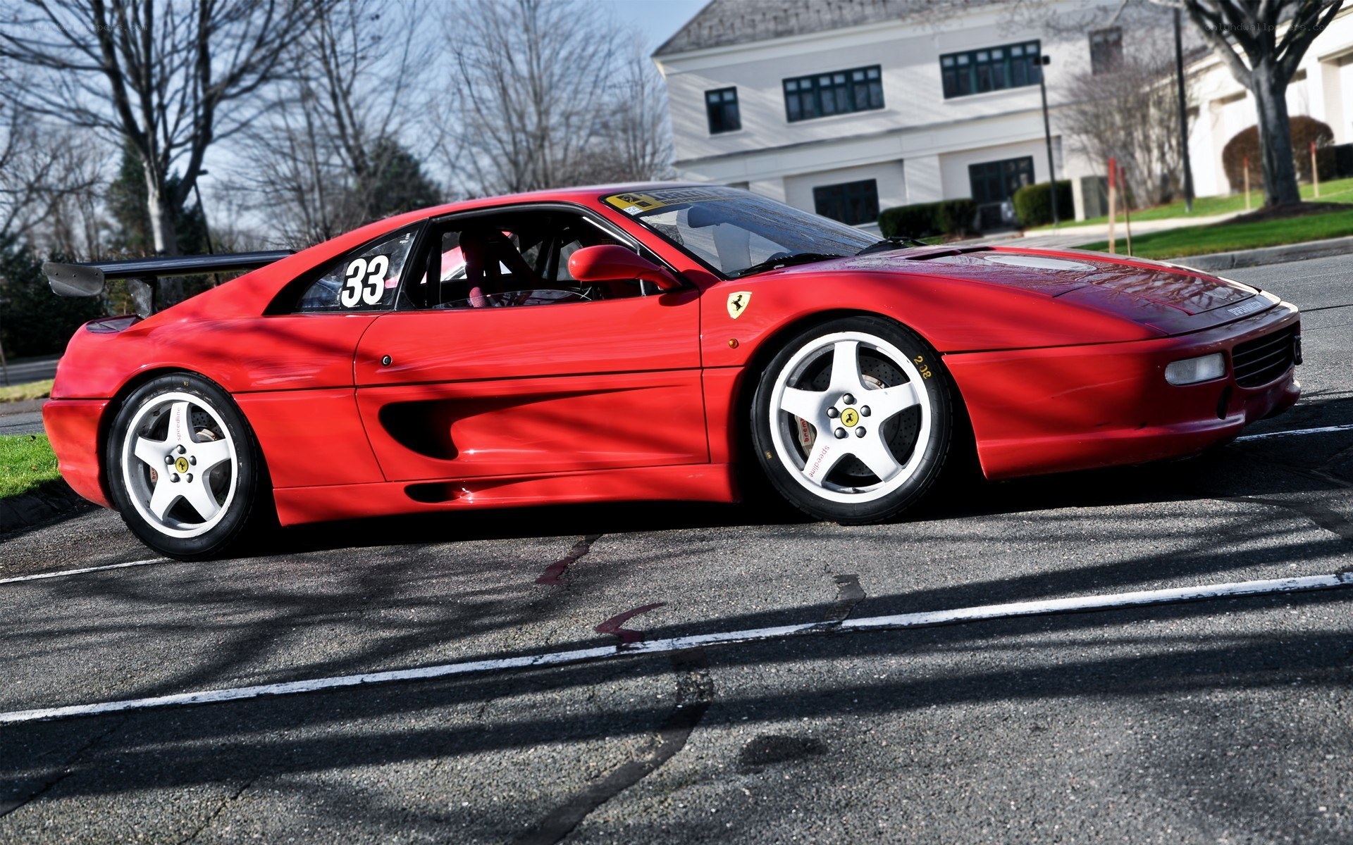 Red Ferrari race car