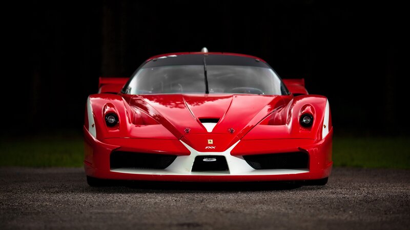 Red Ferrari race car