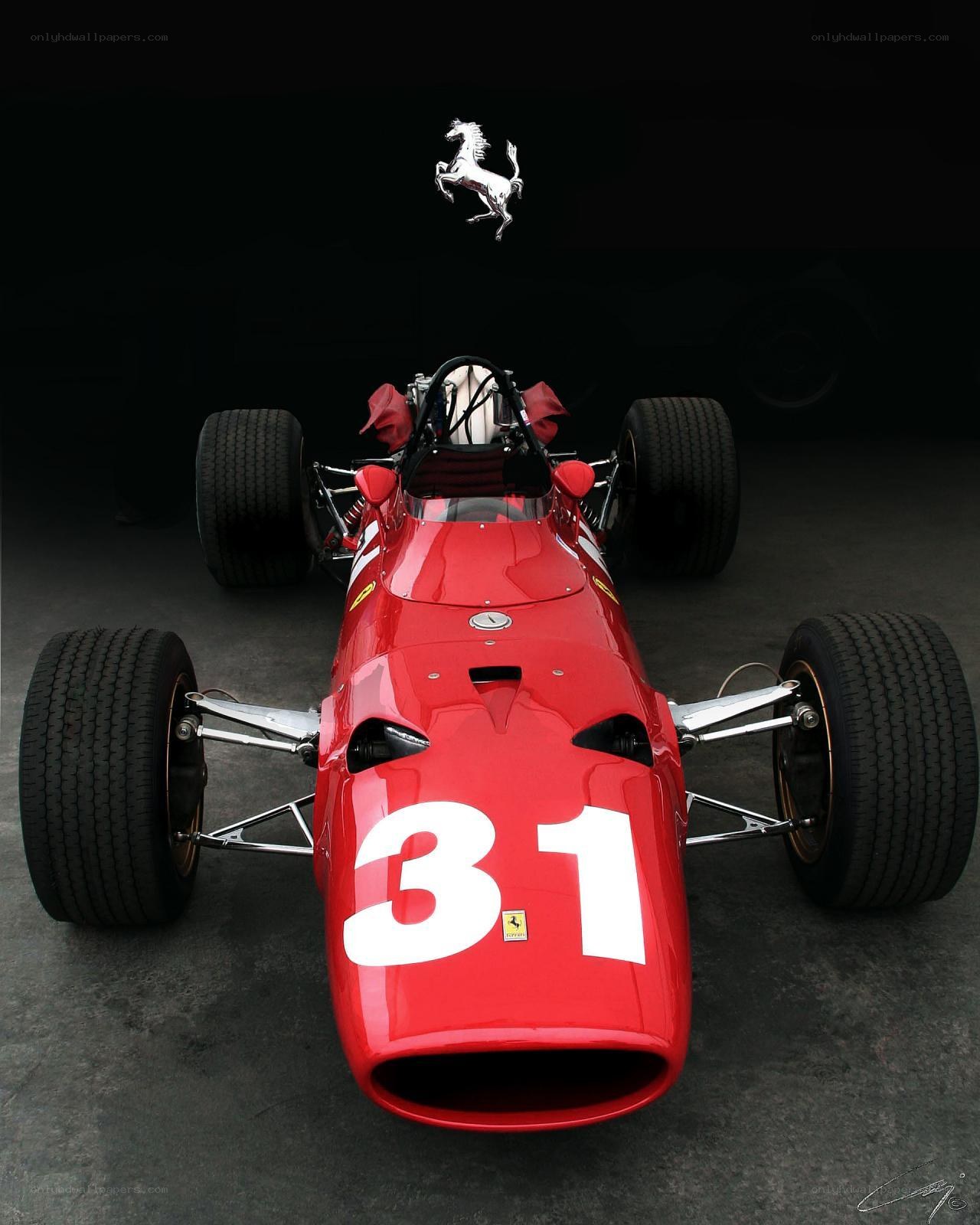 Red Ferrari race car