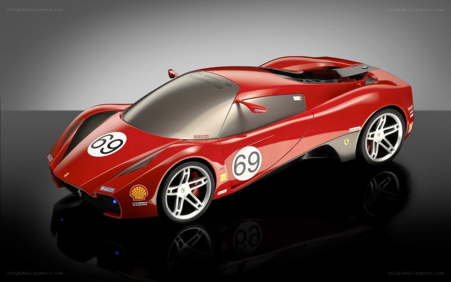 Red Ferrari race car