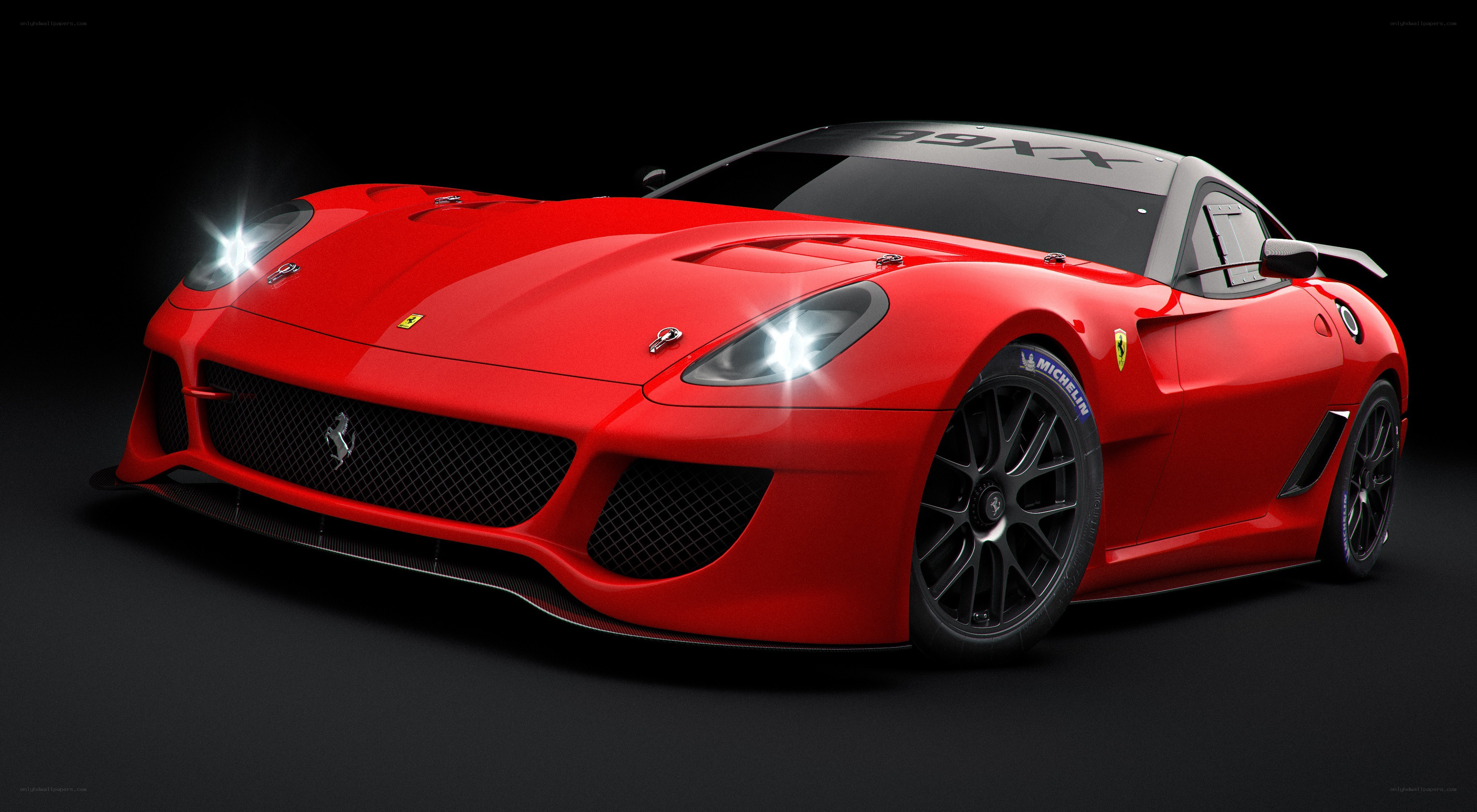 Red Ferrari race car