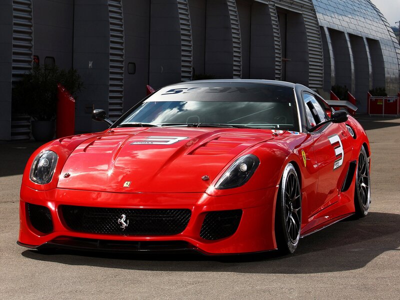 Red Ferrari race car