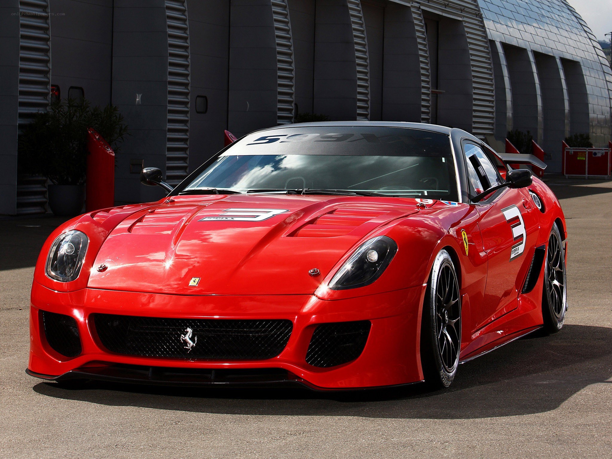 Red Ferrari race car