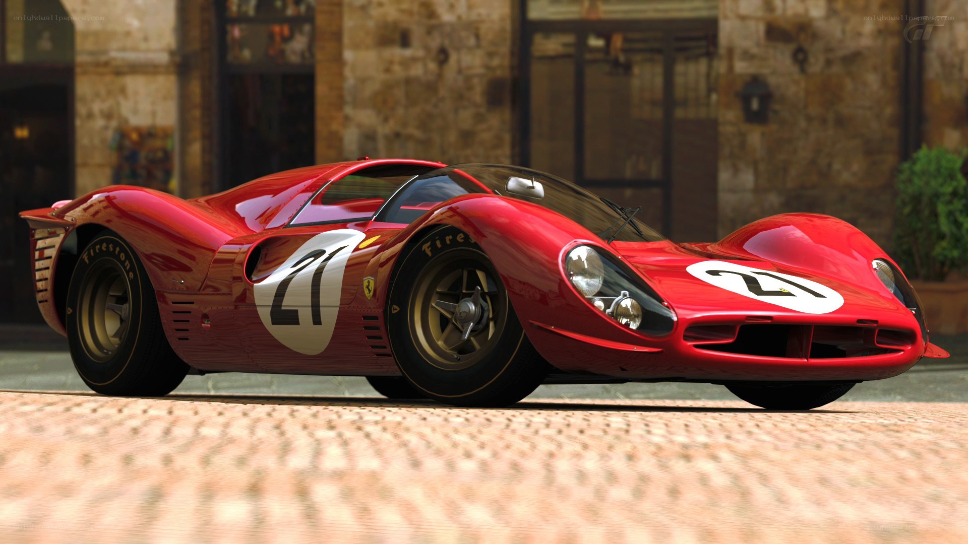 Red Ferrari race car