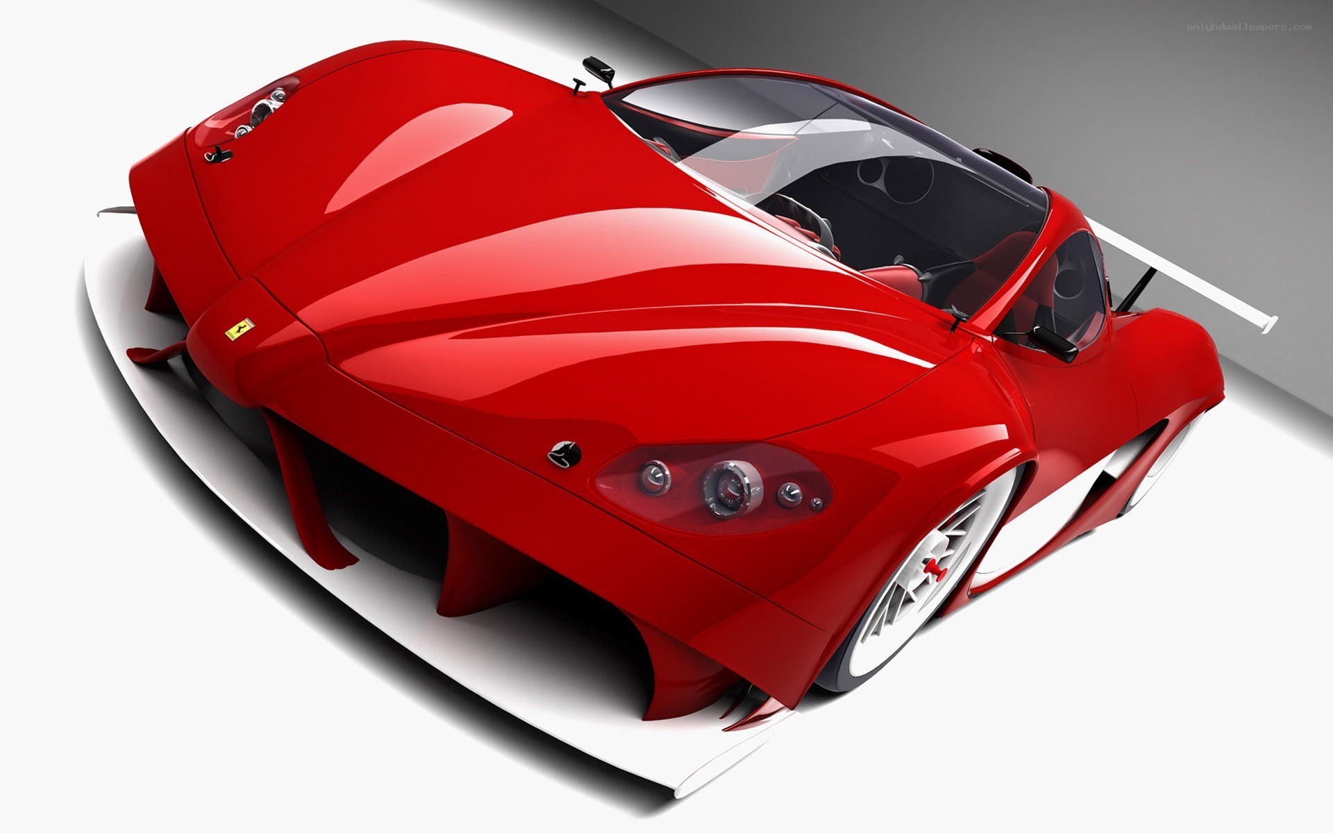 Red Ferrari race car