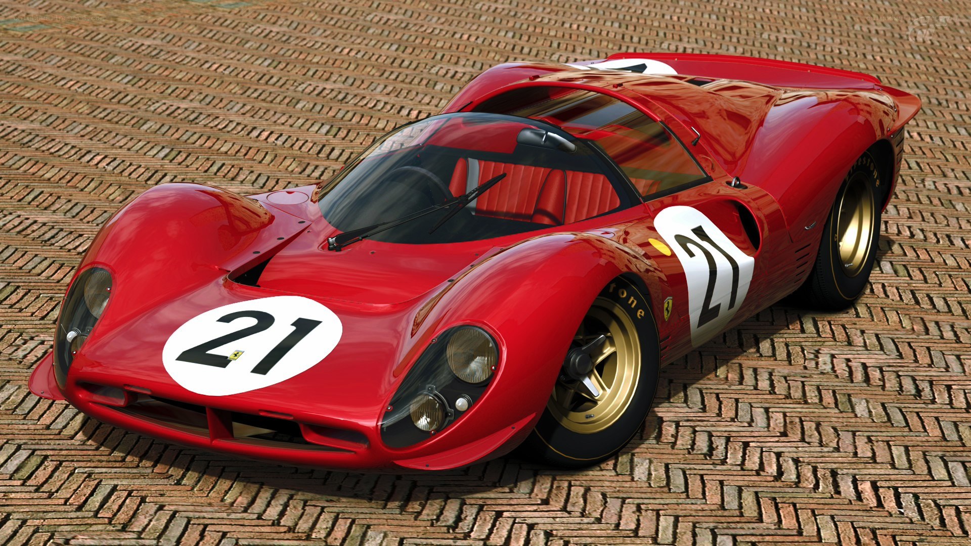 Red Ferrari race car