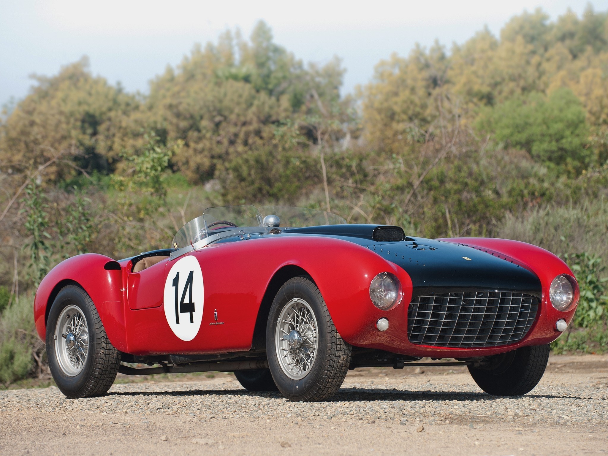 Red Ferrari race car
