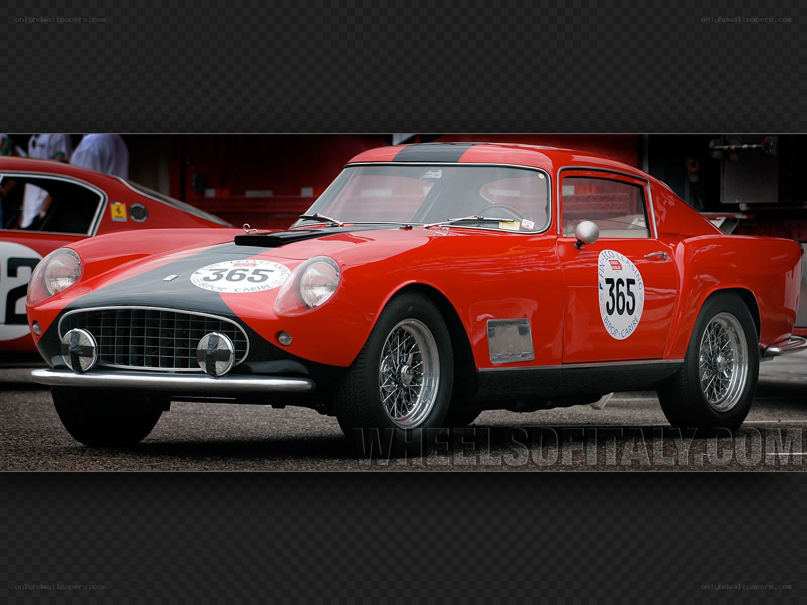 Red Ferrari race car