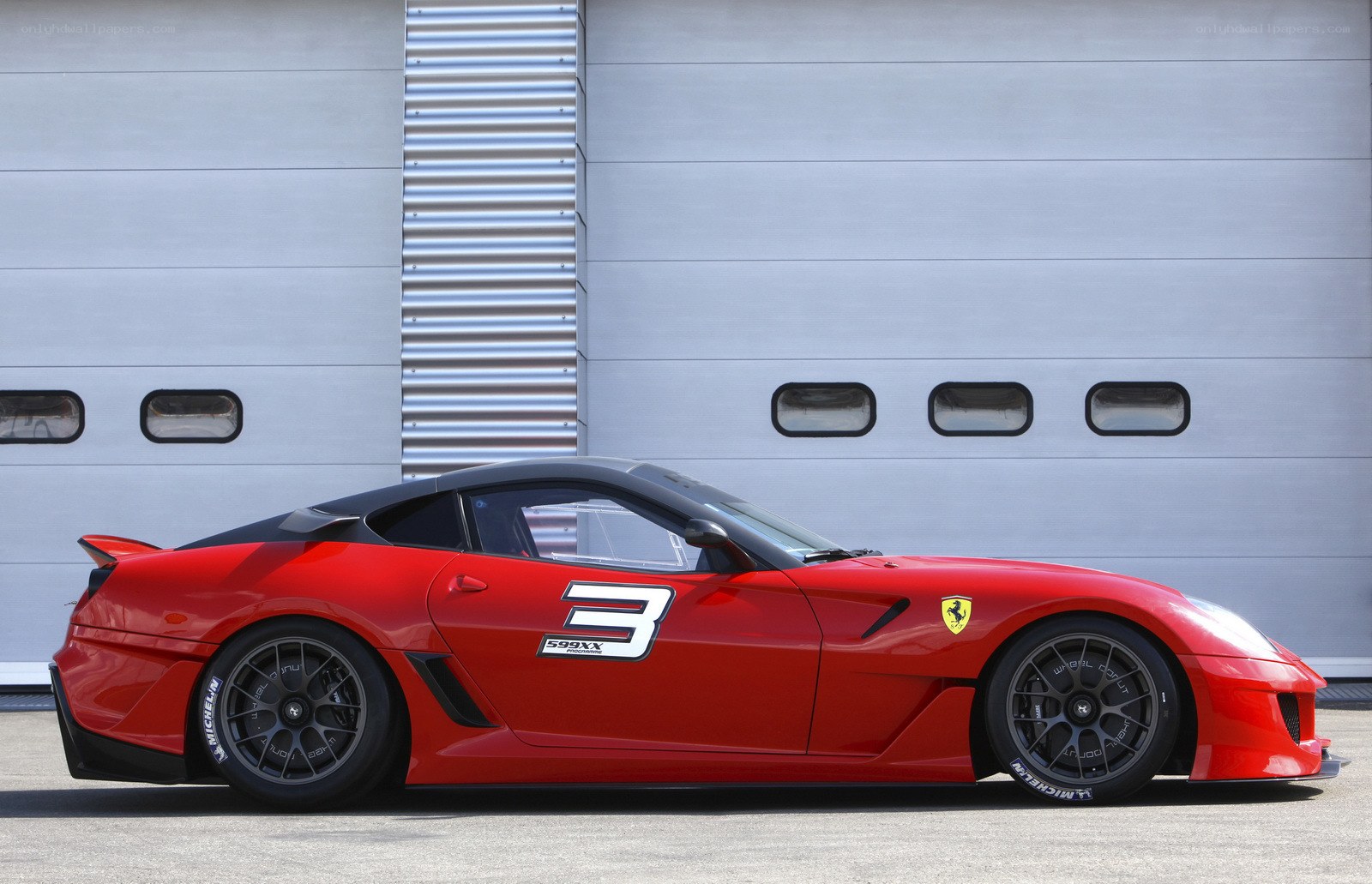 Red Ferrari race car