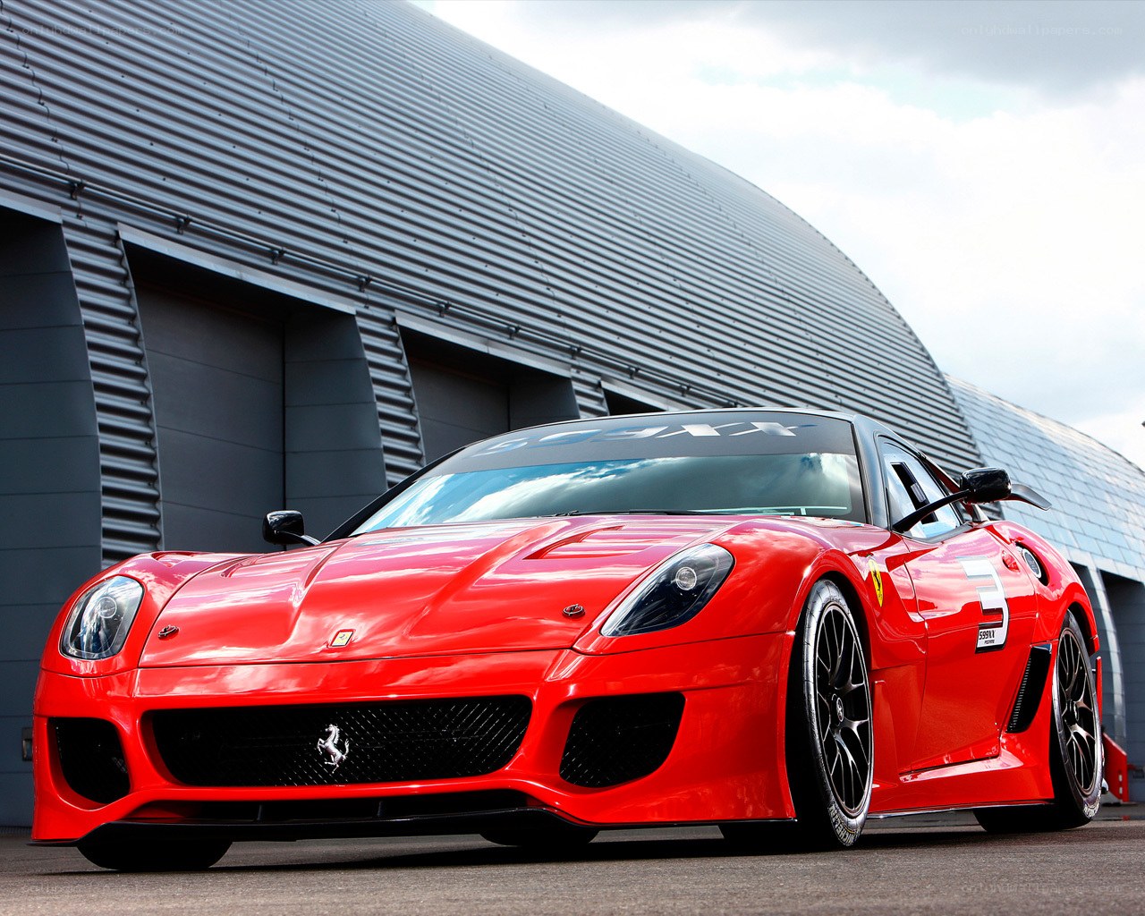 Red Ferrari race car