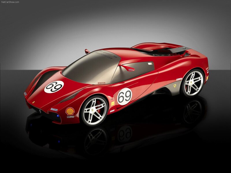 Red Ferrari race car concept