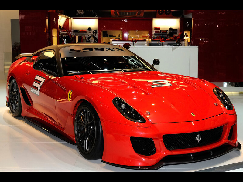 Red Ferrari Race Car — Dramatic, Photograph