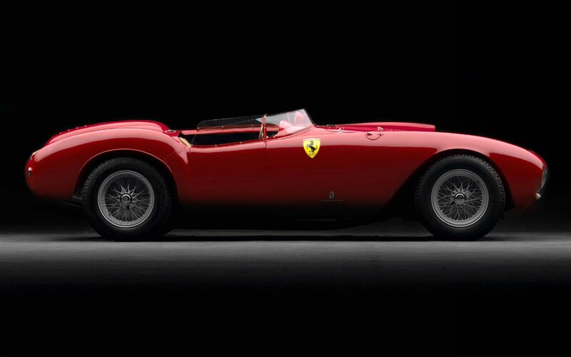 Red Ferrari Race Car — Dramatic, Photograph, Wheel