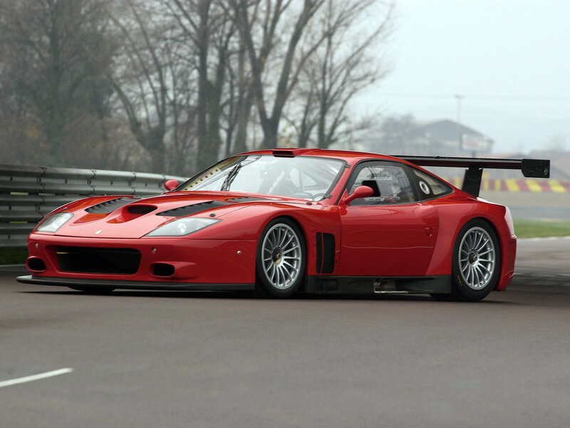 Red Ferrari race car on track