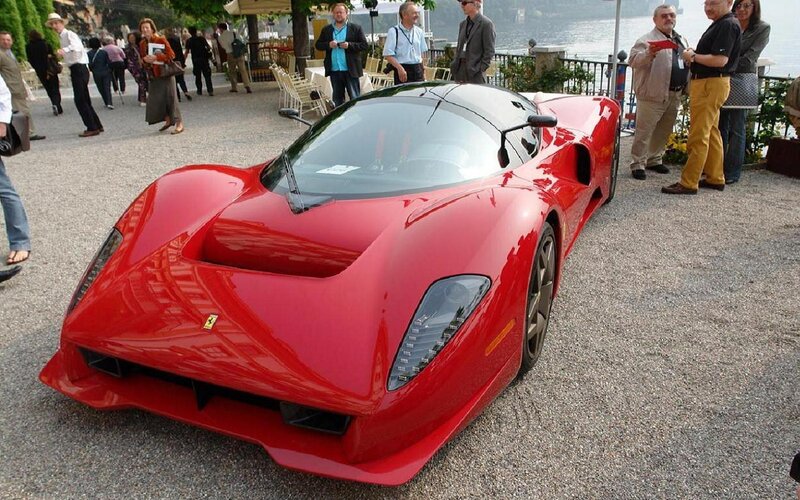 Red Ferrari Race Car — Outdoor