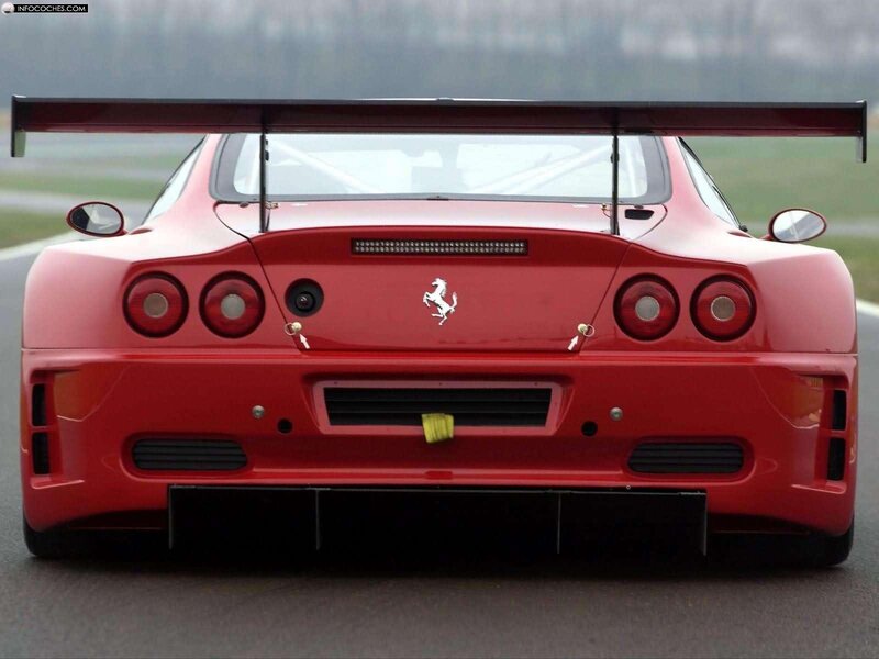 red ferrari race car rear view
