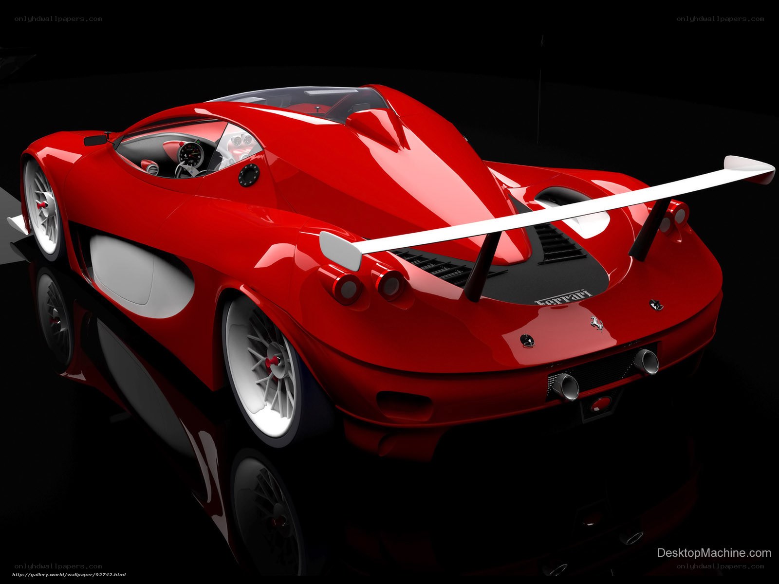 Red Ferrari race car