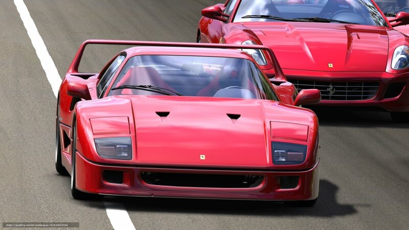 Red Ferrari race cars on track