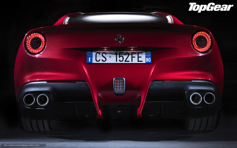 Red Ferrari rear view