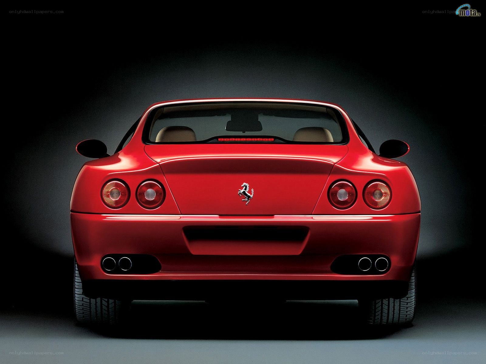 Red Ferrari rear view