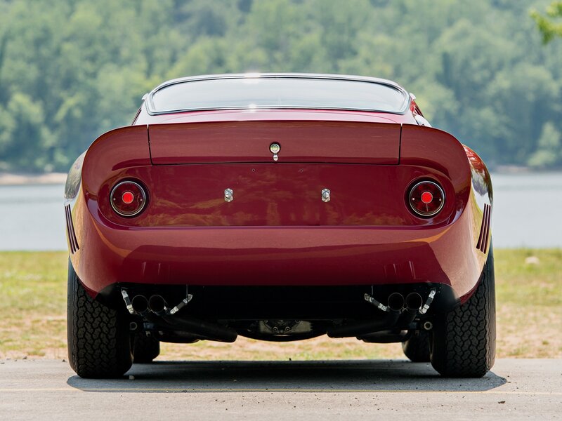 Red Ferrari rear view