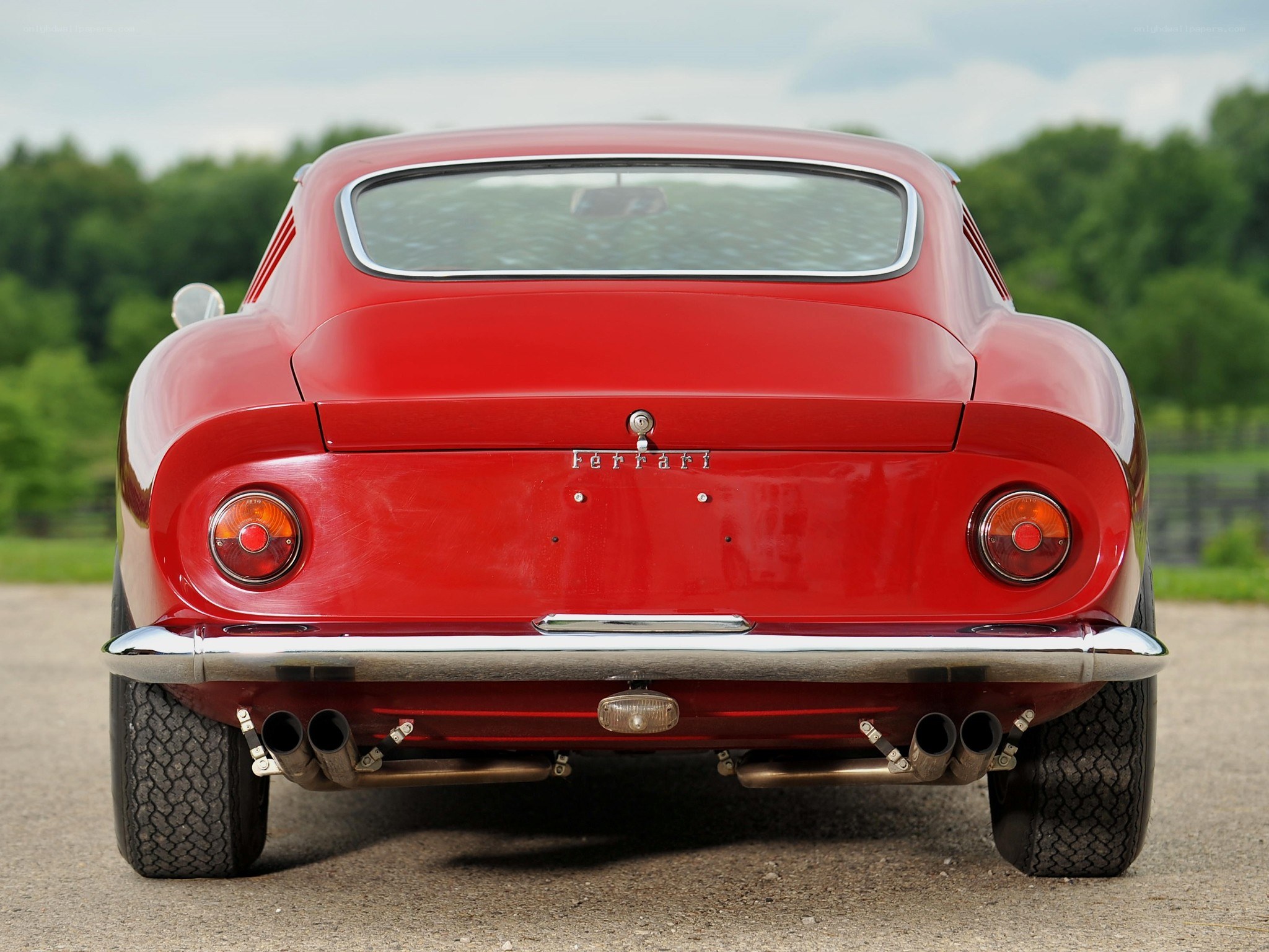 Red Ferrari rear view