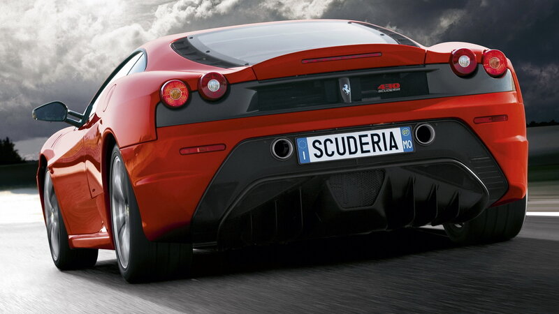 Red Ferrari Scuderia — Dramatic