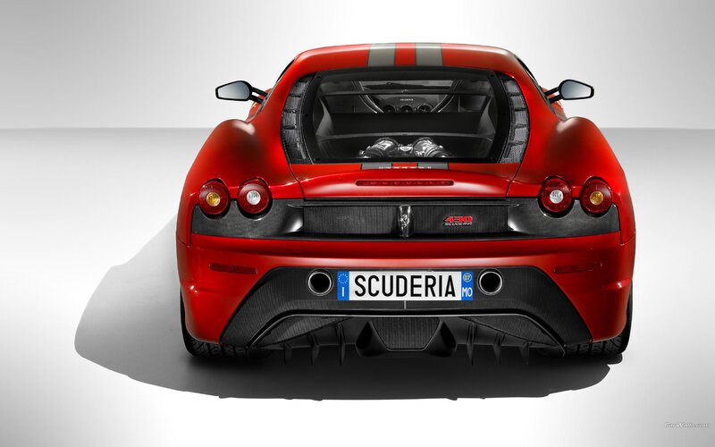 Red Ferrari Scuderia rear view