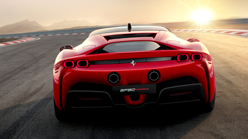 Red Ferrari Sf90 Stradale — Dramatic