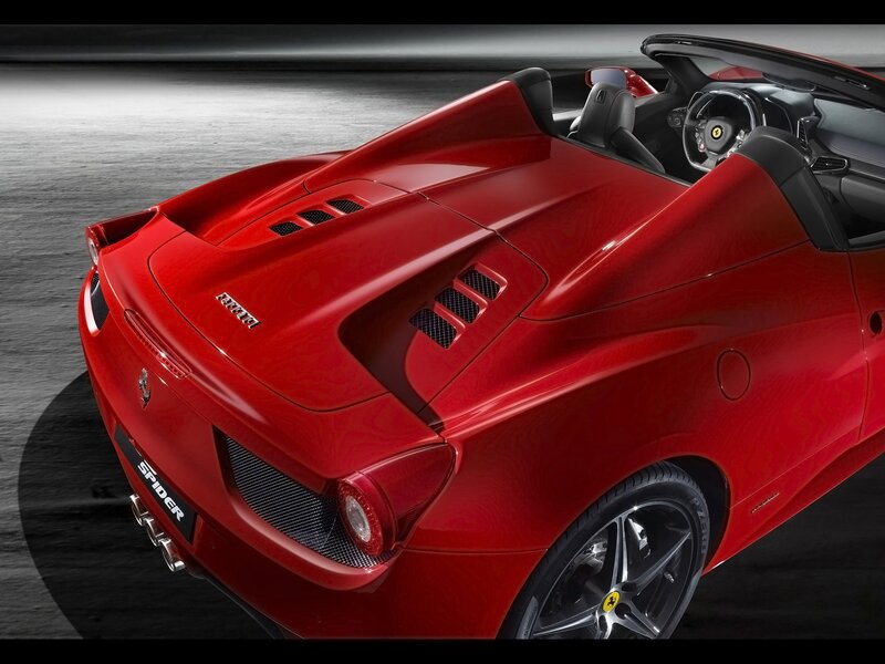 Red Ferrari Spider convertible