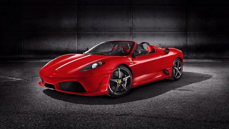 Red Ferrari Spider sports car