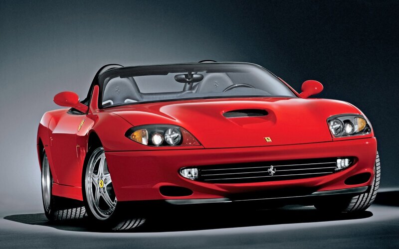 Red Ferrari Spider sports car