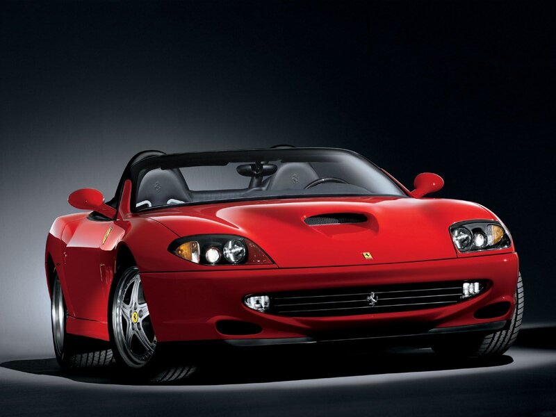 Red Ferrari Spider sports car