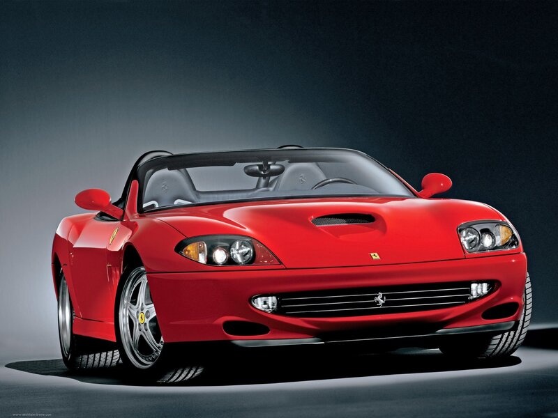 Red Ferrari Spider sports car