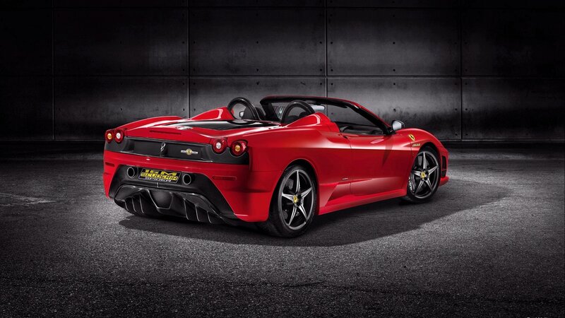 Red Ferrari Spider sports car